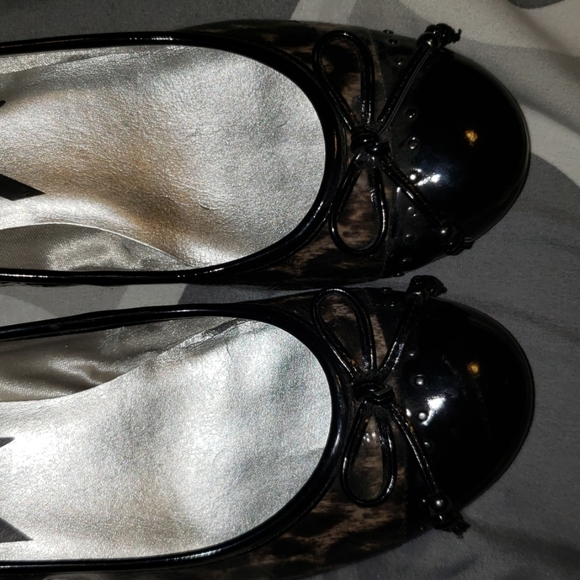 Gray animal print wedge ballet slipper - Picture 7 of 8